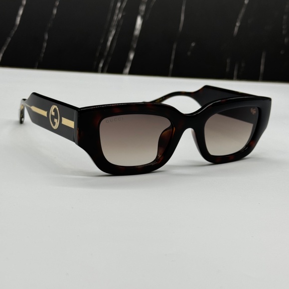 NEW GG1558SK 002 HAVANA BROWN SQUARE WOMEN GUCCI SUNGLASSES main image 10
